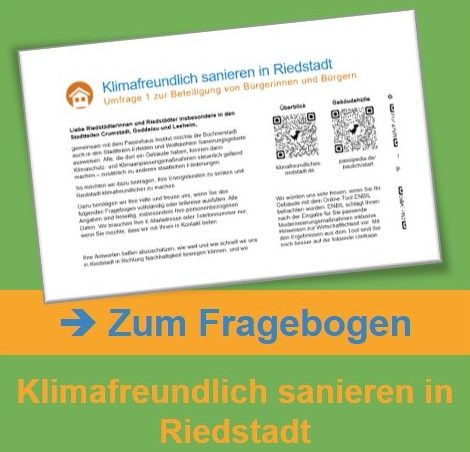 Link zum Fragebogen "Klimafreundliches Riedstadt"