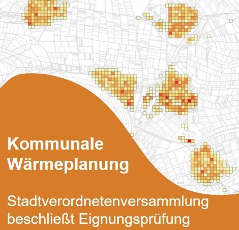 Karte mit Sanierungsgebieten für Crumstadt, Goddelau und Leeheim, Veranstaltungshinweis.