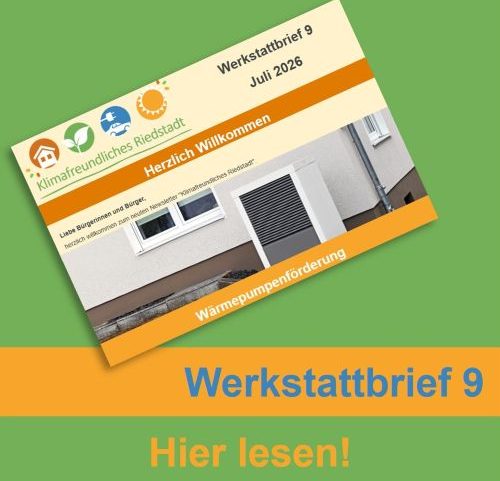Bei Ihrer Immobilie steht eine Sanierung an? Sie haben Ideen für ein klimafreundliches Riedstadt? Bitte teilen Sie uns ihre Pläne und Ideen mit: Klicken Sie hier, füllen Sie den Fragebogen aus und treten Sie mit uns in Kontakt. Link zum Fragebogen "Klimafreundliches Riedstadt"