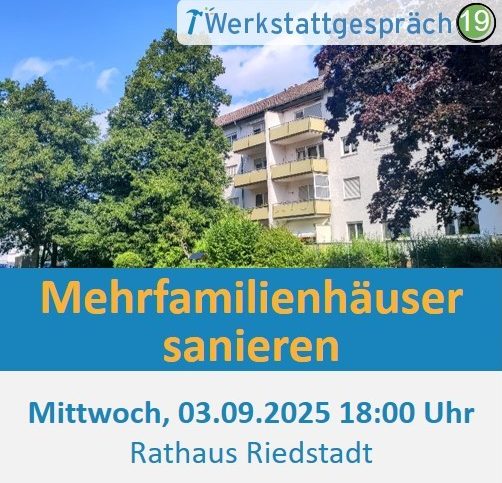 Karte mit Sanierungsgebieten für Crumstadt, Goddelau und Leeheim, Veranstaltungshinweis.